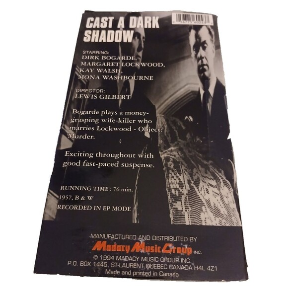 Cast A Dark Shadow vhs movie Dick Bogarde Margaret Lockwood Collectors Edition - Picture 3 of 3